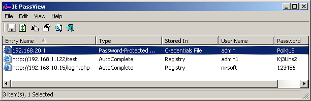 IE Password View