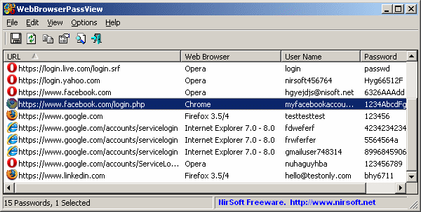 Web Browser Password View